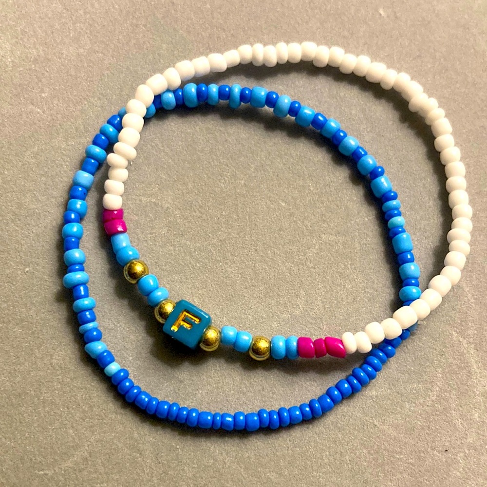 Letter F bracelets